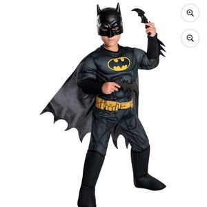 DC Batman Kids Costume Black NEW 2T 3T 4T Muscles Deluxe Superhero